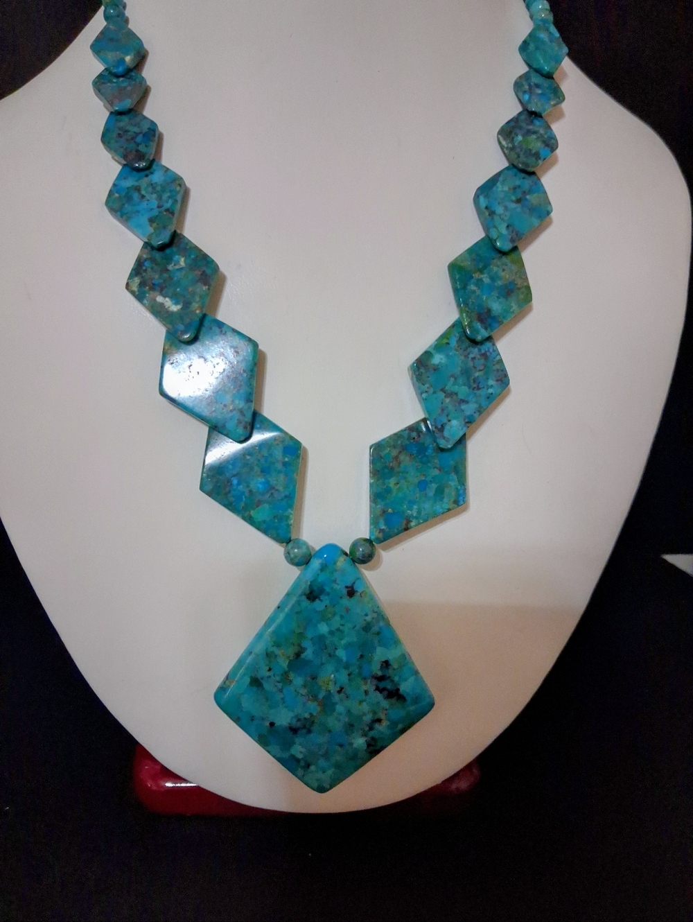 Jay King Mine Finds .925 Mongolian Misty Mountain Turquoise Geometric Necklace